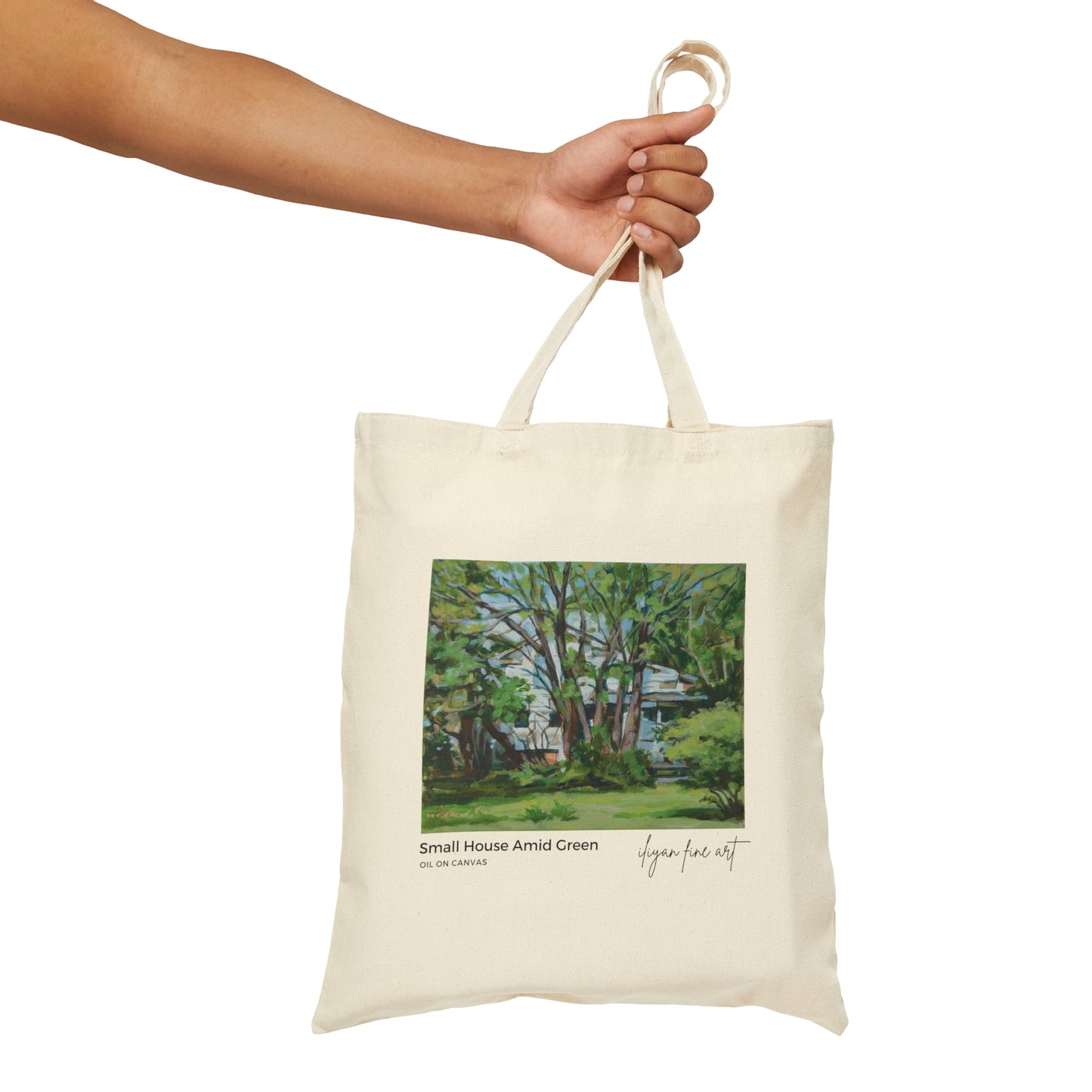 Canvas Tote Bag - White House Amid Green