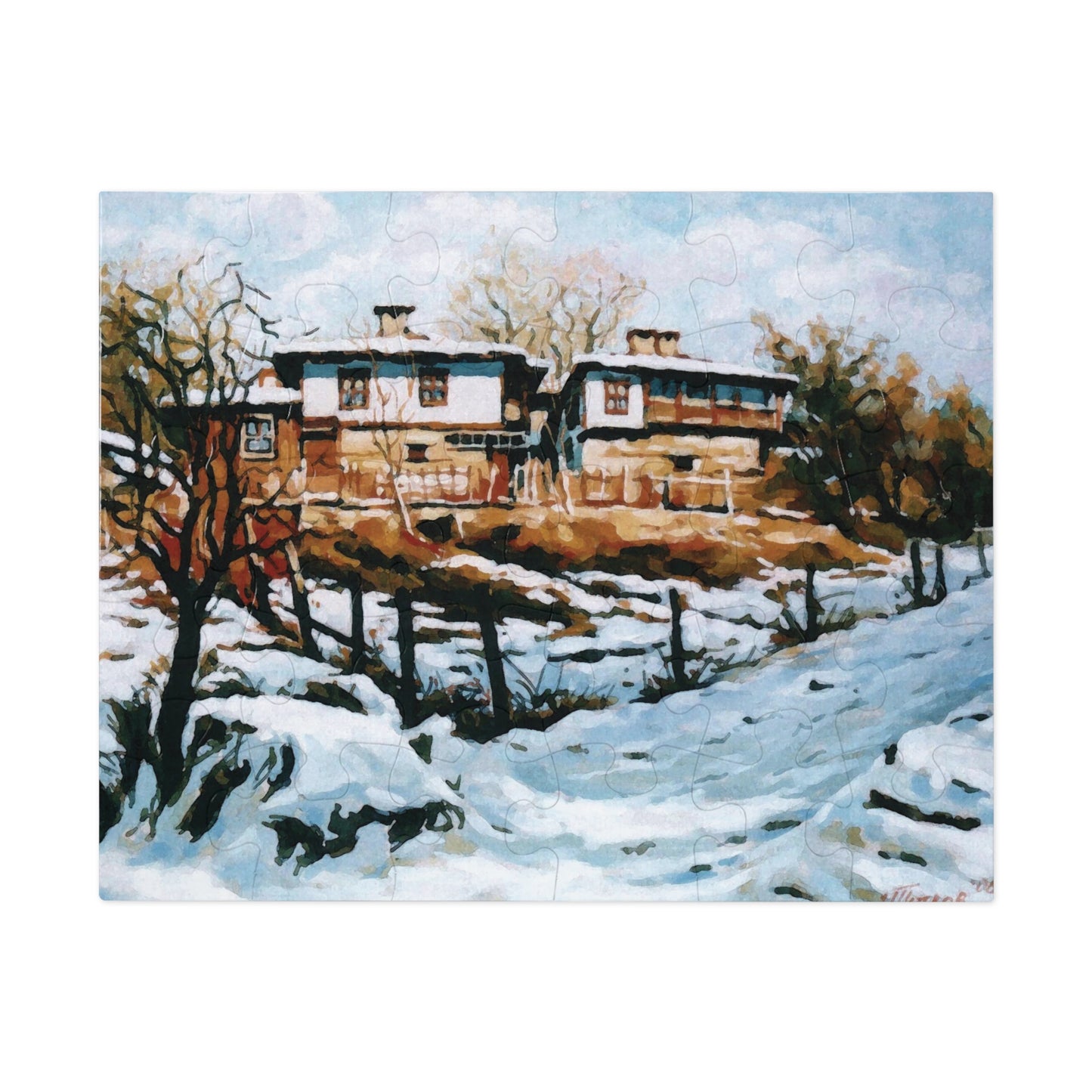 Jigsaw Puzzle - A Village in Winter