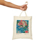 Canvas Tote Bag - Bouquet of Roses in Glass Vase