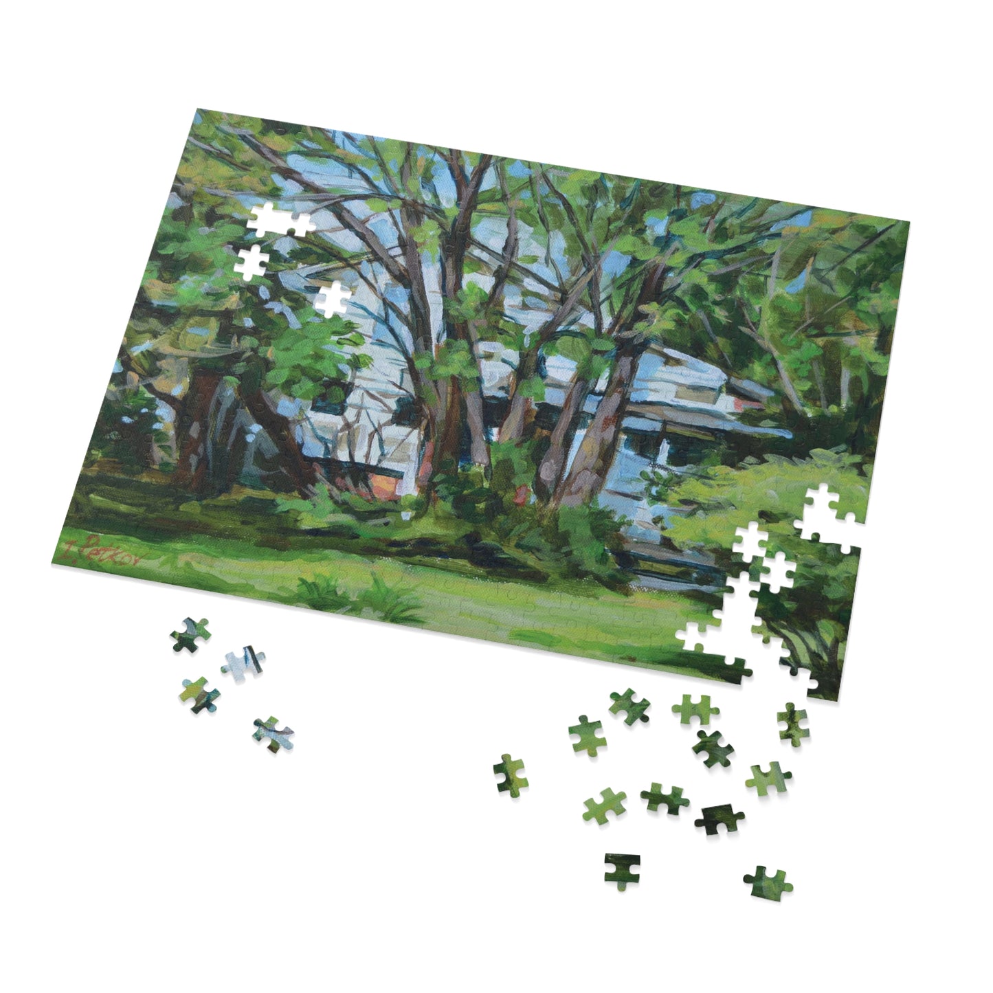 Jigsaw Puzzle - White House Amid Green