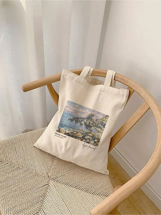 Canvas Tote Bag - Rocky Coast