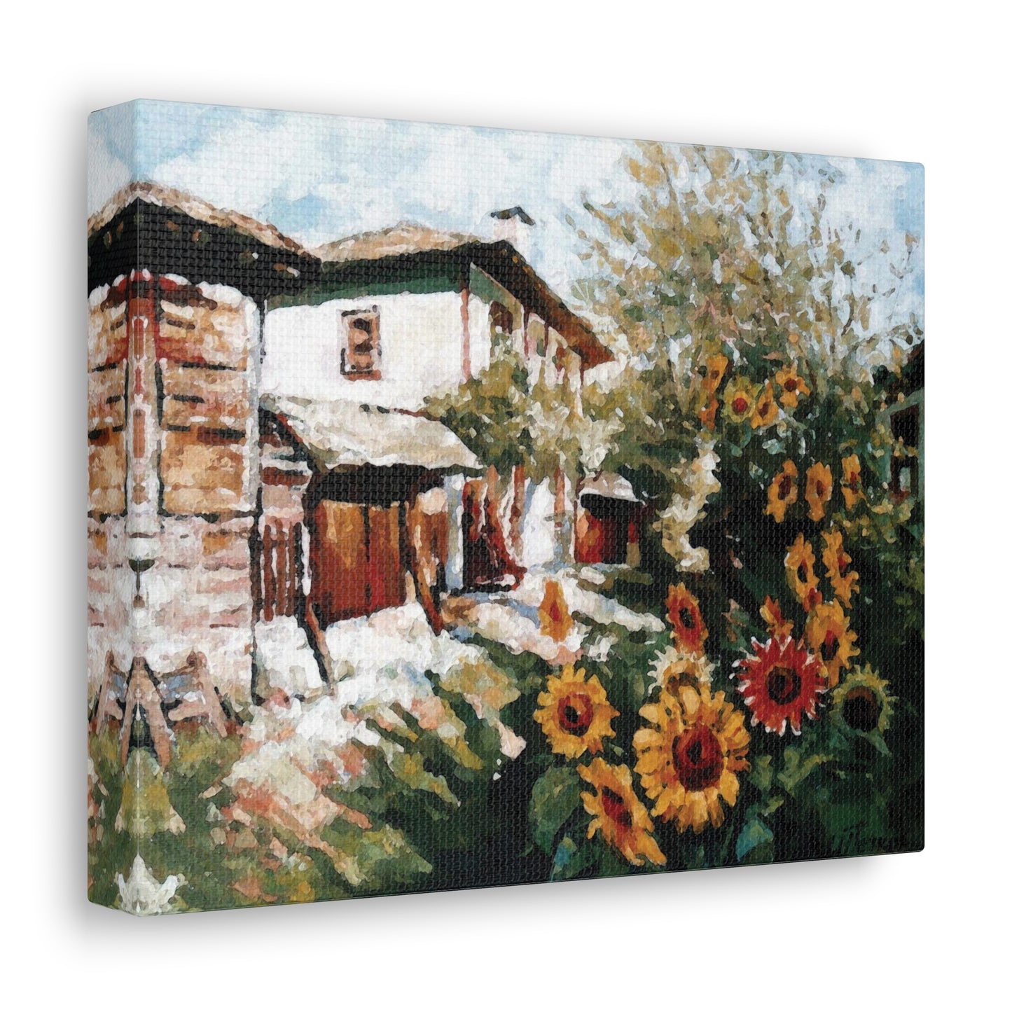 A Village in Summer - Canvas Print