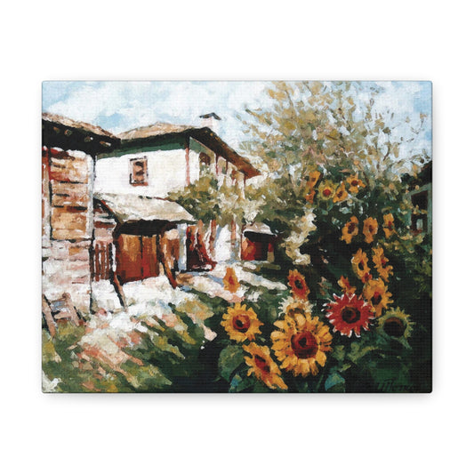 A Village in Summer - Canvas Print