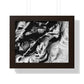 Folding Structure III - Framed Poster Print, Wall Art, Charcoal, Abstract Black and White Decor