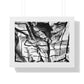 Folding Structure I - Framed Poster Print, Wall Art, Charcoal, Abstract Black and White Decor