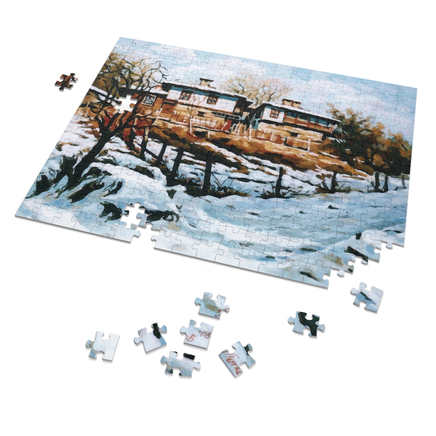 Jigsaw Puzzle - A Village in Winter