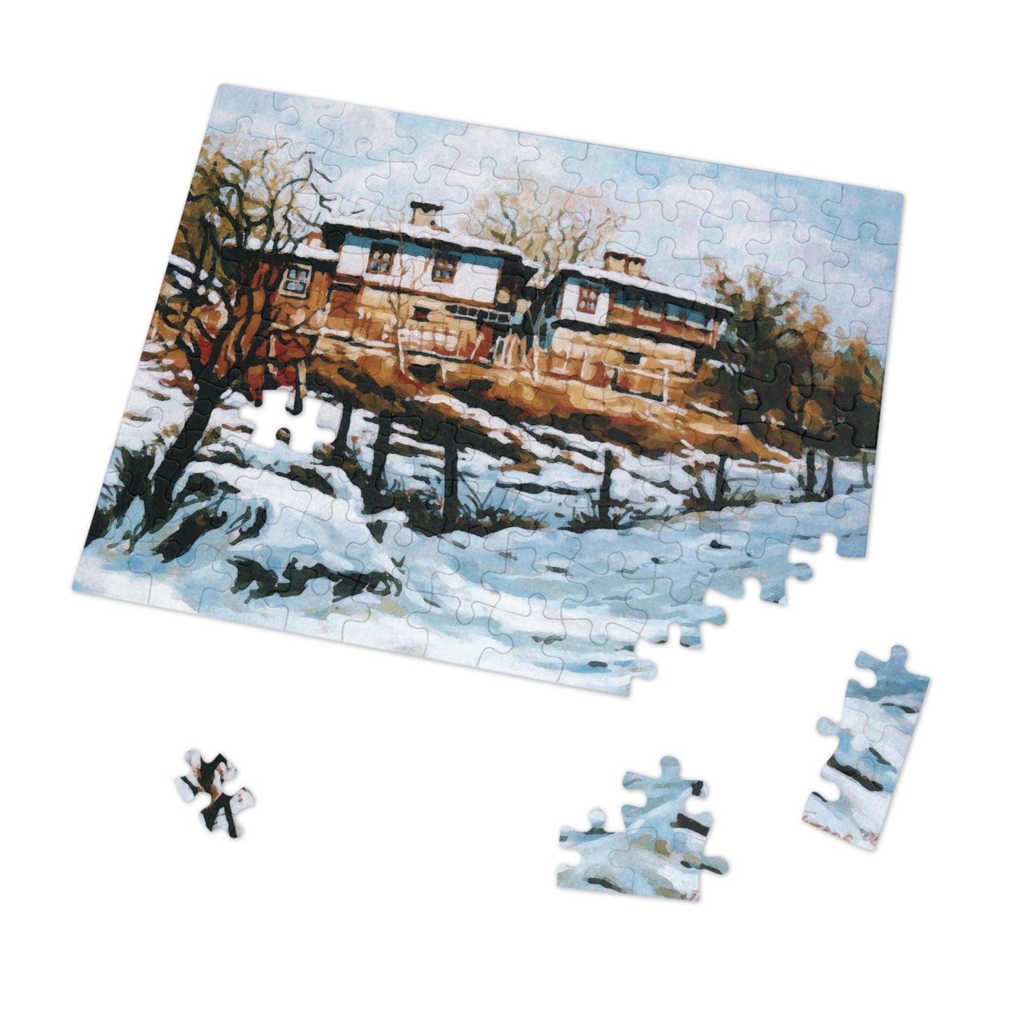 Jigsaw Puzzle - A Village in Winter