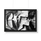 Folding Structure II -  Framed Satin Poster Print, Wall Art, Charcoal, Abstract Black and White Decor