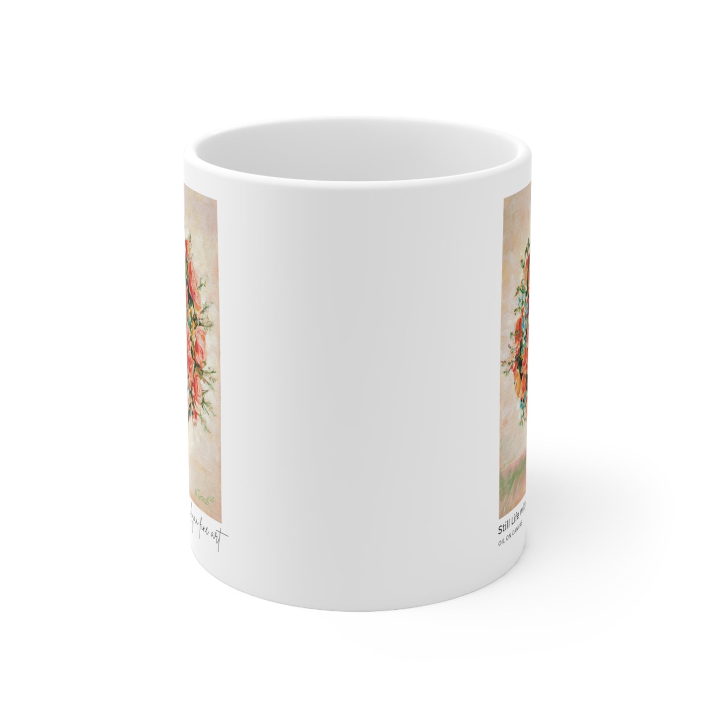 Ceramic Mug 11oz - Pink Roses