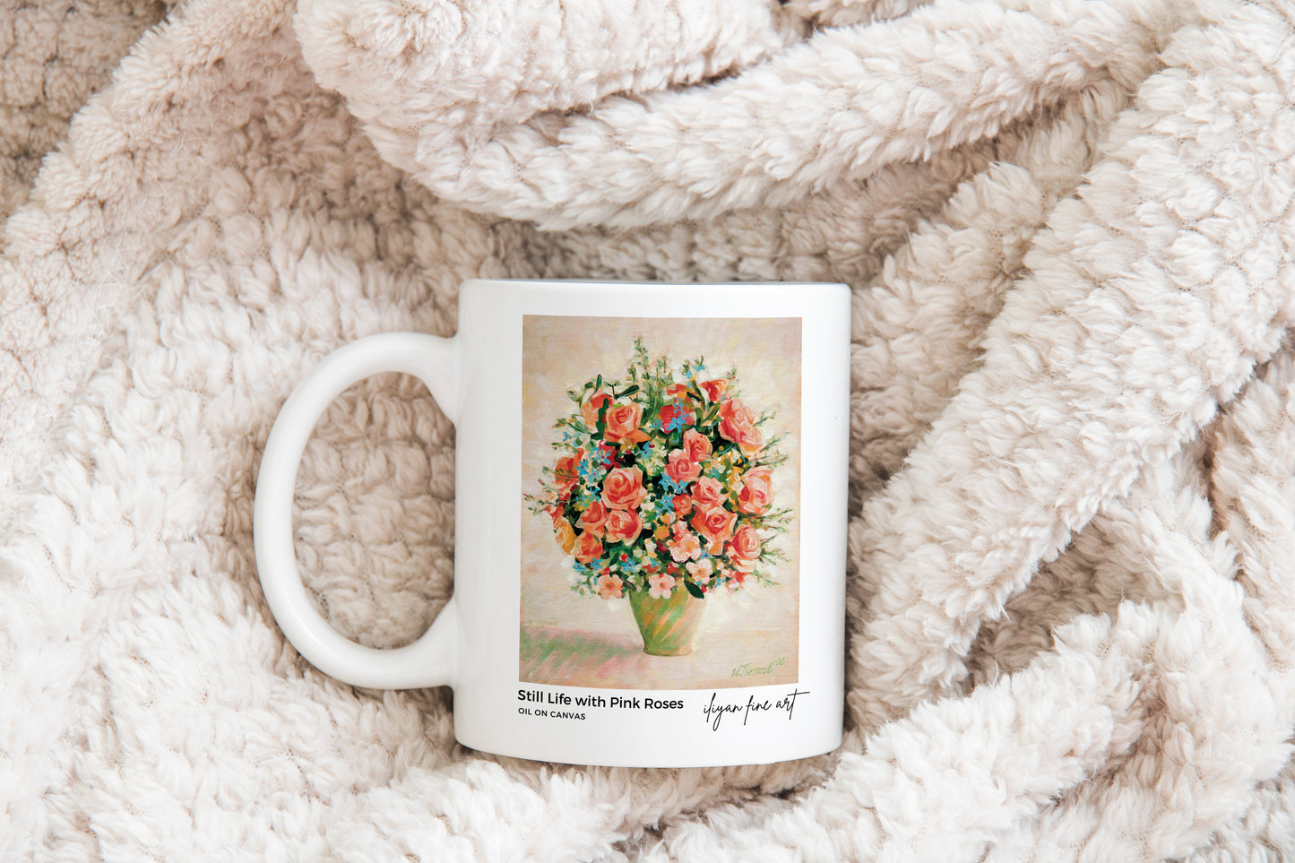 Ceramic Mug 11oz - Pink Roses