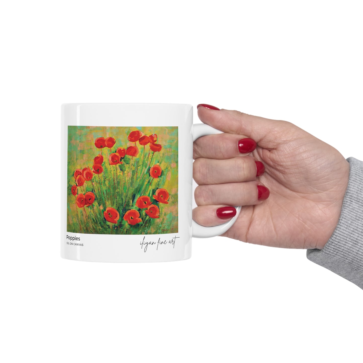 Ceramic Mug 11oz - Poppies