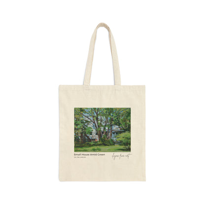 Canvas Tote Bag - White House Amid Green