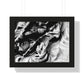 Folding Structure III - Framed Poster Print, Wall Art, Charcoal, Abstract Black and White Decor