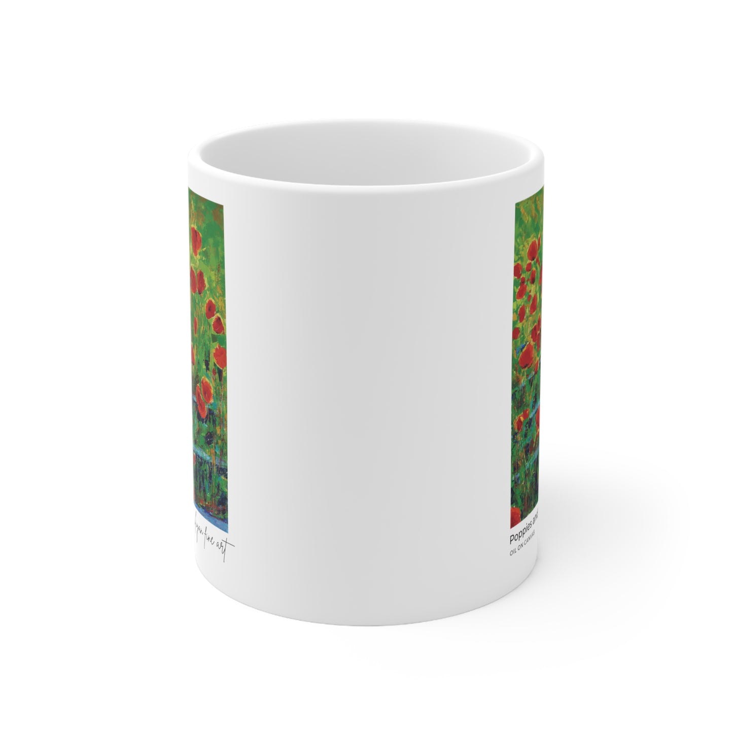 Ceramic Mug 11oz - Poppies and Traverses I