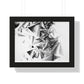 Whirlstructure II - Framed Poster Print, Wall Art, Charcoal, Abstract Black and White Decor