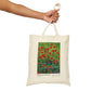 Canvas Tote Bag - Poppies and Traverses I