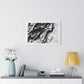 Folding Structure III - Framed Poster Print, Wall Art, Charcoal, Abstract Black and White Decor