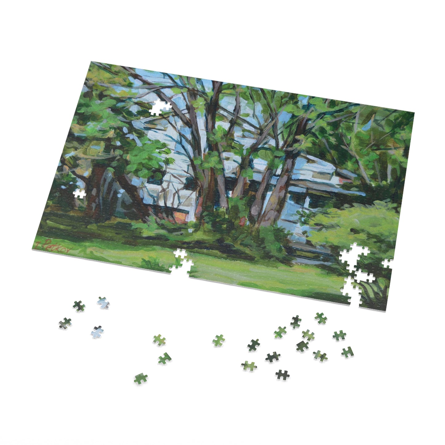 Jigsaw Puzzle - White House Amid Green