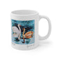 Ceramic Mug 11oz - Swans on Lake with Reflections