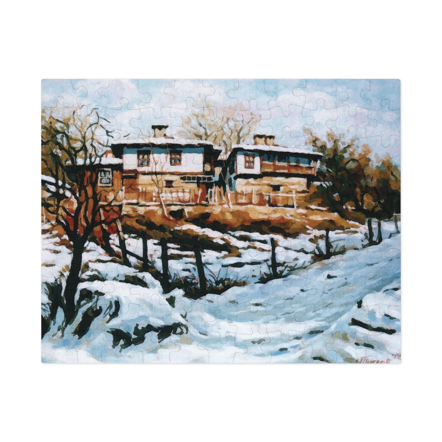 Jigsaw Puzzle - A Village in Winter