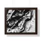 Folding Structure III - Framed Poster Print, Wall Art, Charcoal, Abstract Black and White Decor