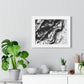 Folding Structure III - Framed Poster Print, Wall Art, Charcoal, Abstract Black and White Decor
