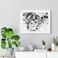 Whirlstructure I - Framed Poster Print, Wall Art, Charcoal, Abstract Black and White Decor