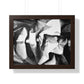 Folding Structure II -  Framed Satin Poster Print, Wall Art, Charcoal, Abstract Black and White Decor