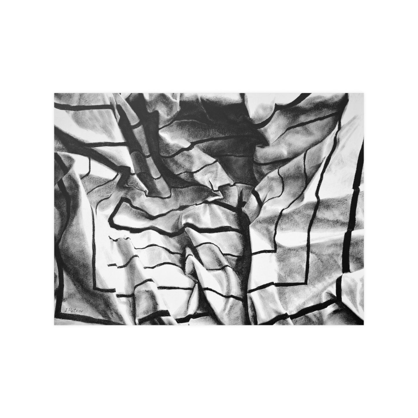 Folding Structure I - Unframed Satin Poster Print