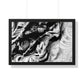 Folding Structure III - Framed Poster Print, Wall Art, Charcoal, Abstract Black and White Decor