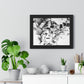 Whirlstructure I - Framed Poster Print, Wall Art, Charcoal, Abstract Black and White Decor