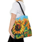 Sunflower Artwork Print Tote Bag