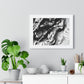 Folding Structure III - Framed Poster Print, Wall Art, Charcoal, Abstract Black and White Decor