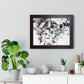 Whirlstructure I - Framed Poster Print, Wall Art, Charcoal, Abstract Black and White Decor