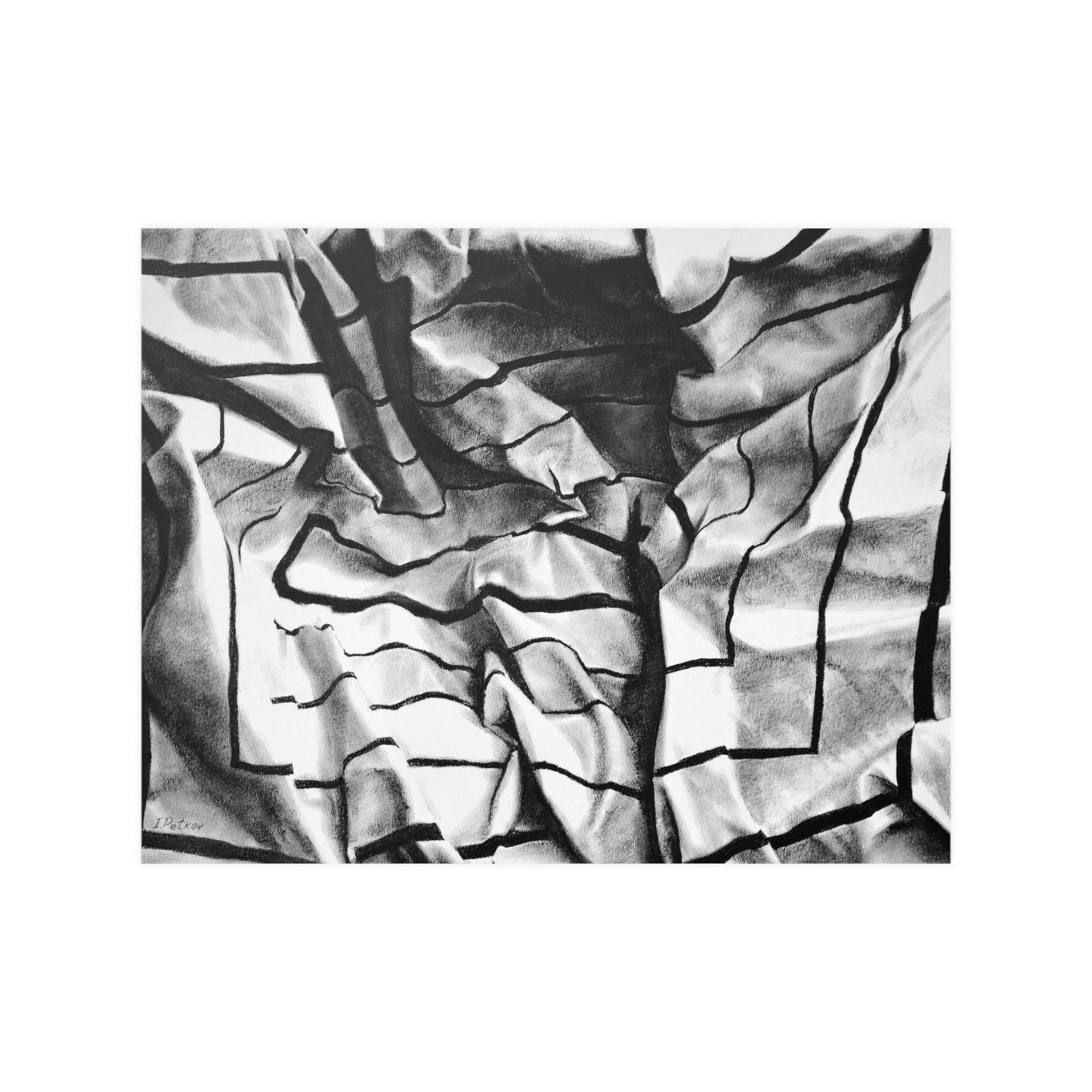 Folding Structure I - Unframed Satin Poster Print