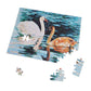 Jigsaw Puzzle - Swans on Lake with Reflections