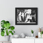 Folding Structure II -  Framed Satin Poster Print, Wall Art, Charcoal, Abstract Black and White Decor