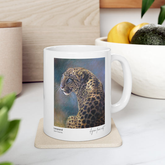 Ceramic Mug 11oz - Leopard Portrait