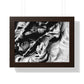 Folding Structure III - Framed Poster Print, Wall Art, Charcoal, Abstract Black and White Decor