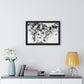 Whirlstructure I - Framed Poster Print, Wall Art, Charcoal, Abstract Black and White Decor