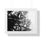 A Structure That Cannot Extinguish the Light - Framed Poster Print, Wall Art, Charcoal, Abstract Black and White Decor