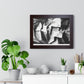 Folding Structure II -  Framed Satin Poster Print, Wall Art, Charcoal, Abstract Black and White Decor