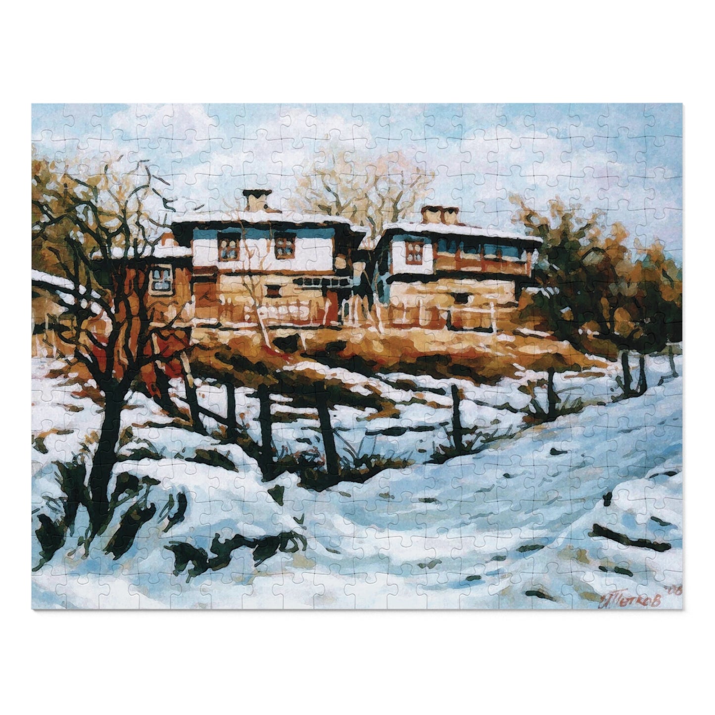 Jigsaw Puzzle - A Village in Winter