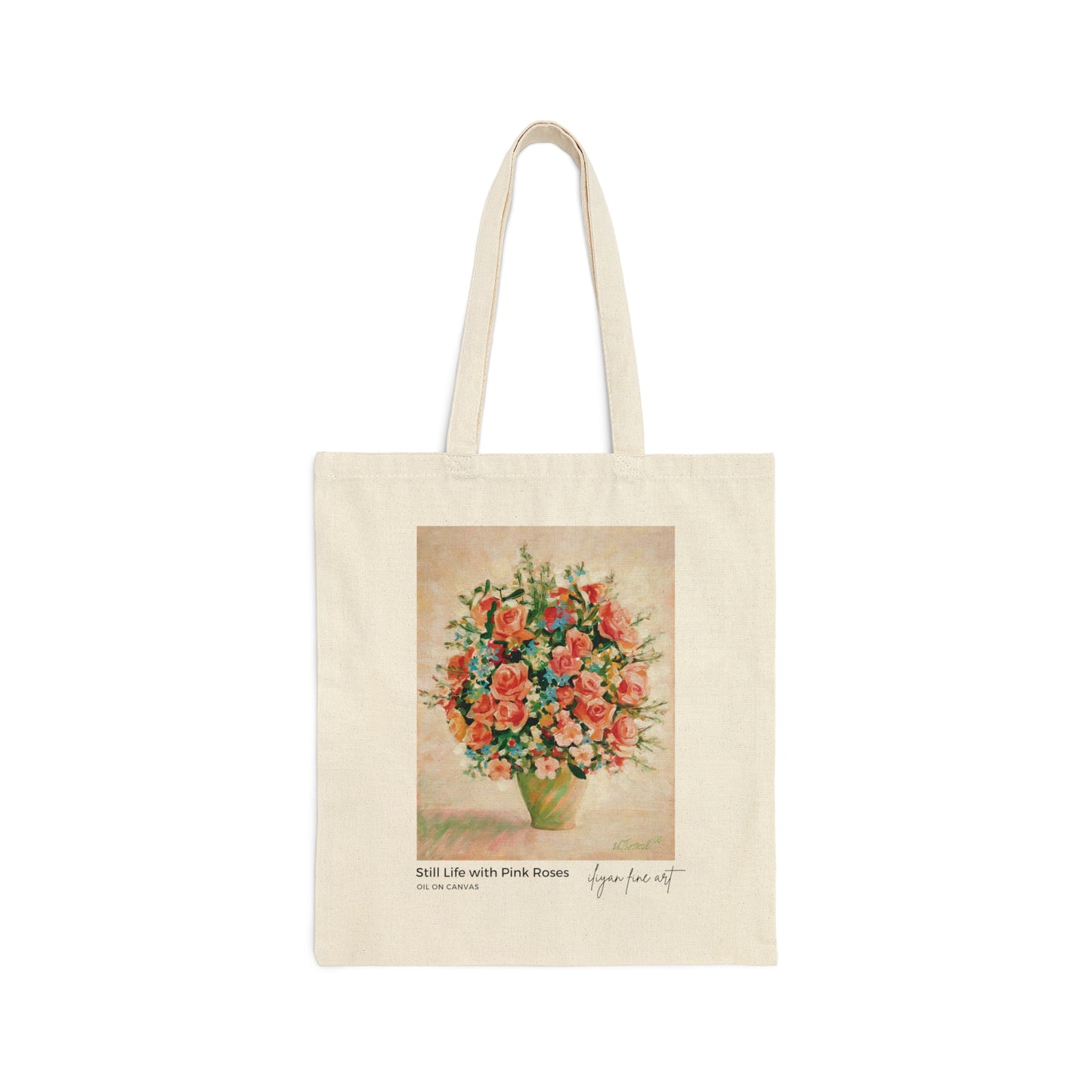 Canvas Tote Bag - Roses