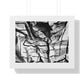 Folding Structure I - Framed Poster Print, Wall Art, Charcoal, Abstract Black and White Decor