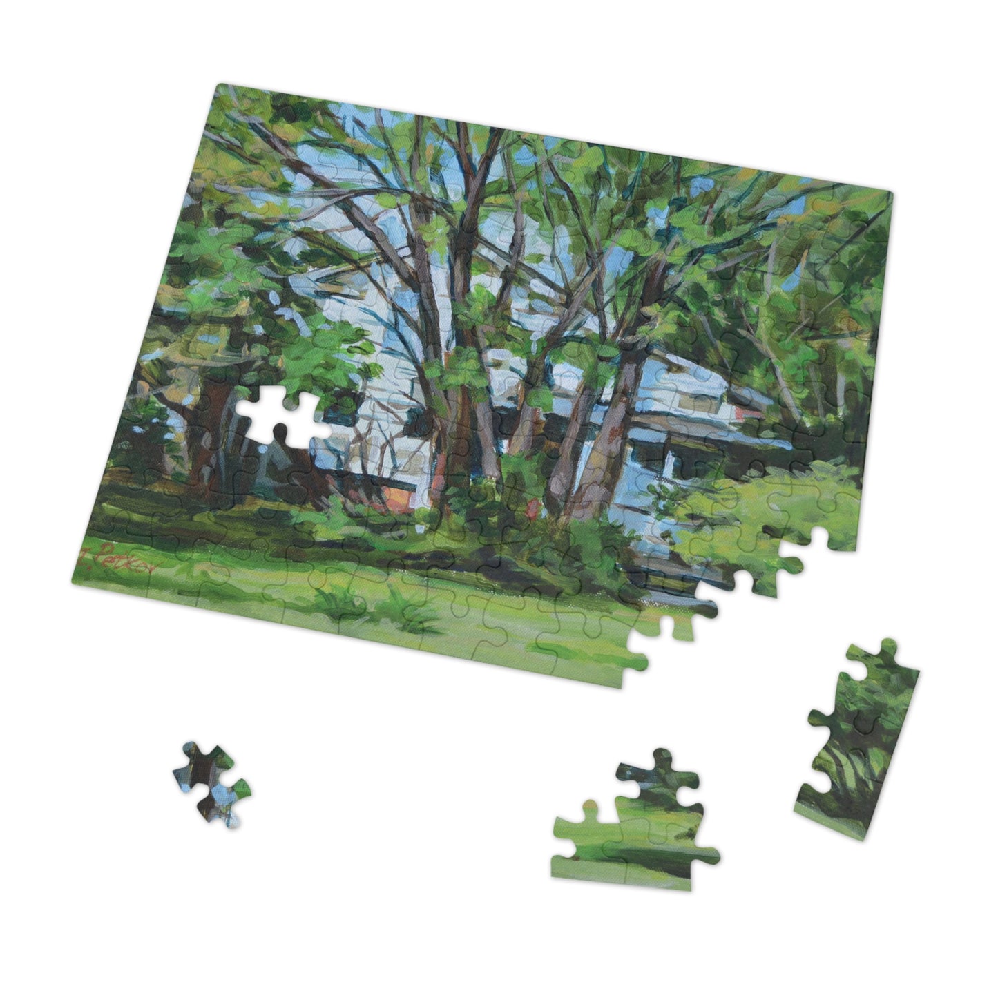 Jigsaw Puzzle - White House Amid Green