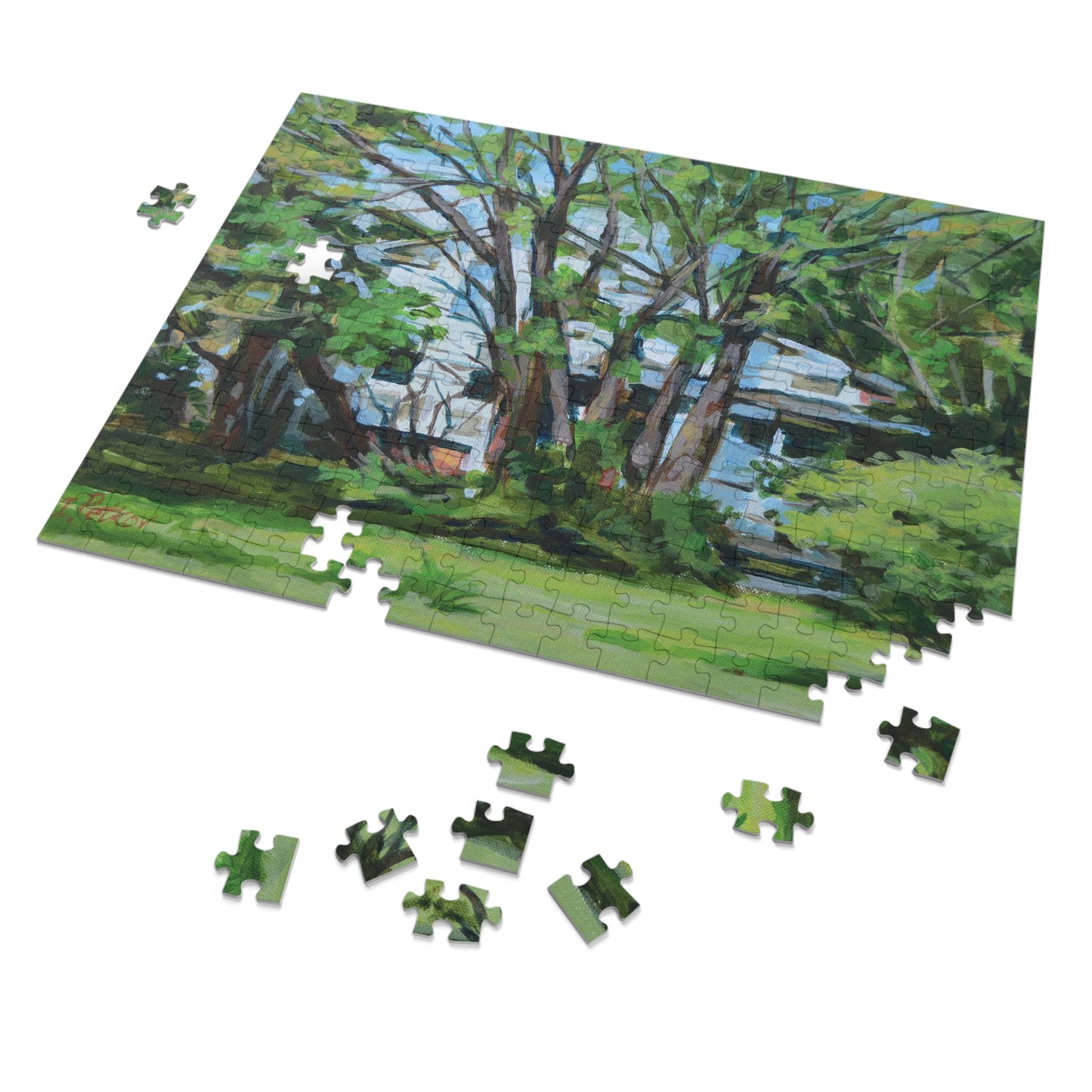 Jigsaw Puzzle - White House Amid Green