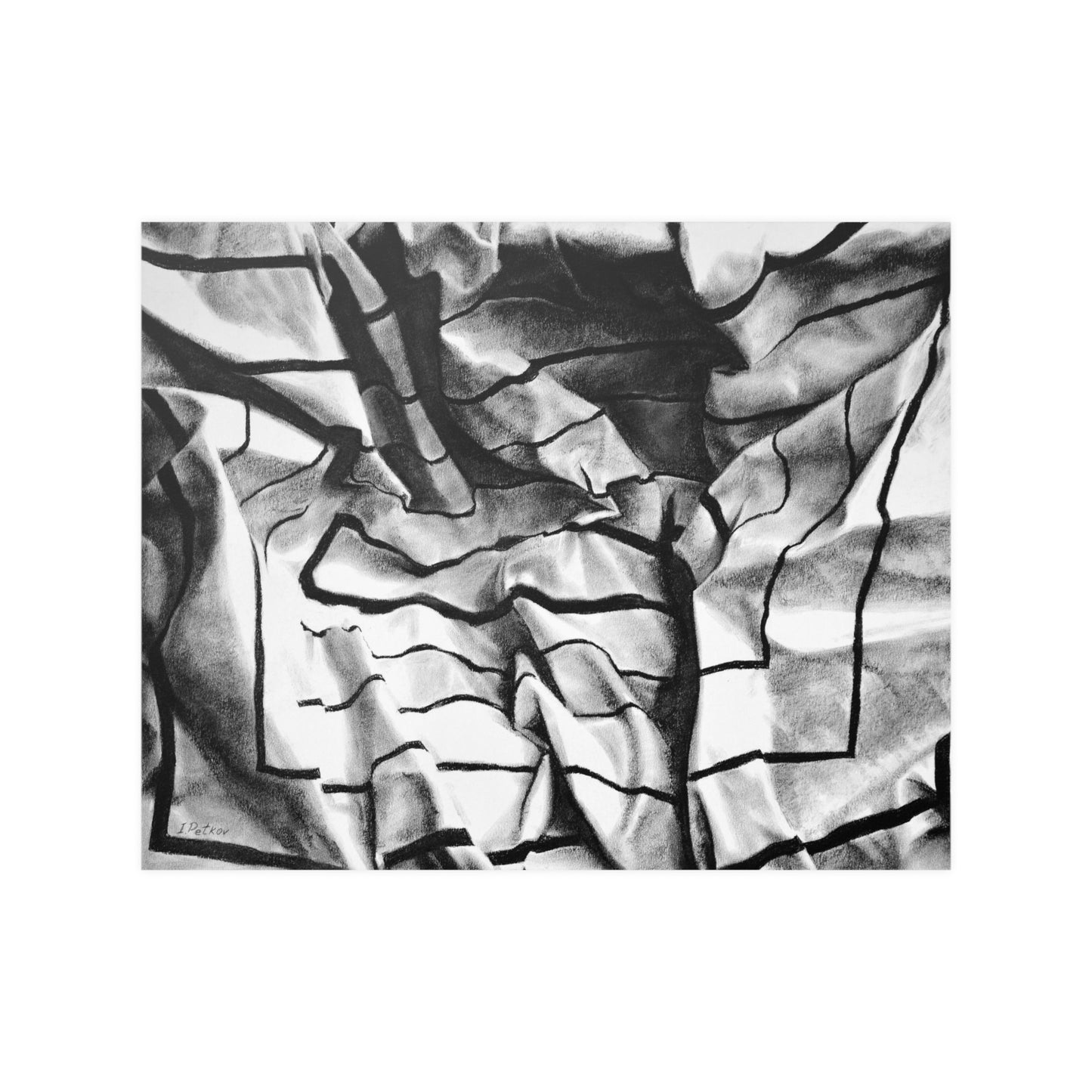 Folding Structure I - Unframed Satin Poster Print
