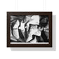 Folding Structure II -  Framed Satin Poster Print, Wall Art, Charcoal, Abstract Black and White Decor