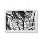 Folding Structure I - Framed Poster Print, Wall Art, Charcoal, Abstract Black and White Decor